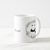 Panda beer moeder en baby gepersonaliseerd met naa koffiemok (Voorkant rechts)