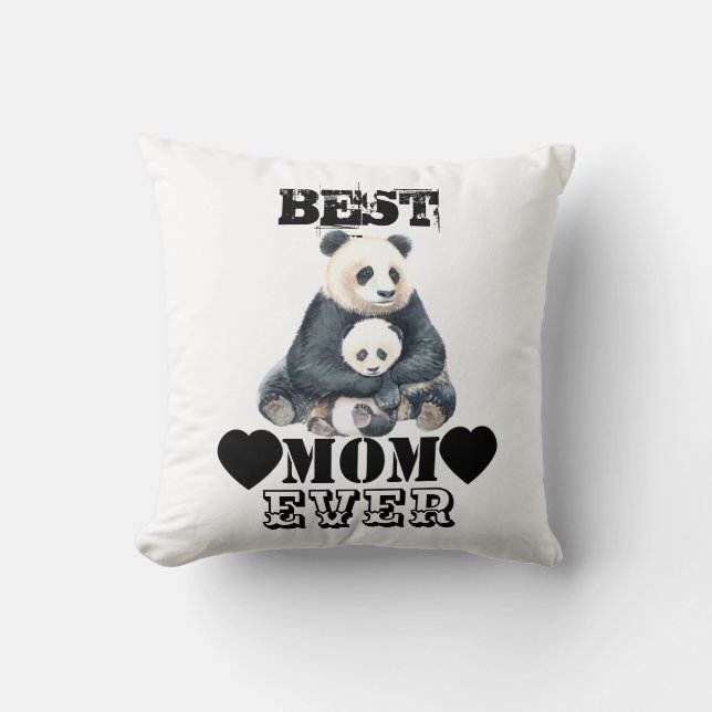 PANDA BEER MOEDER EN BABY KUSSENLOOPKUSSEN KUSSEN (Voorkant)