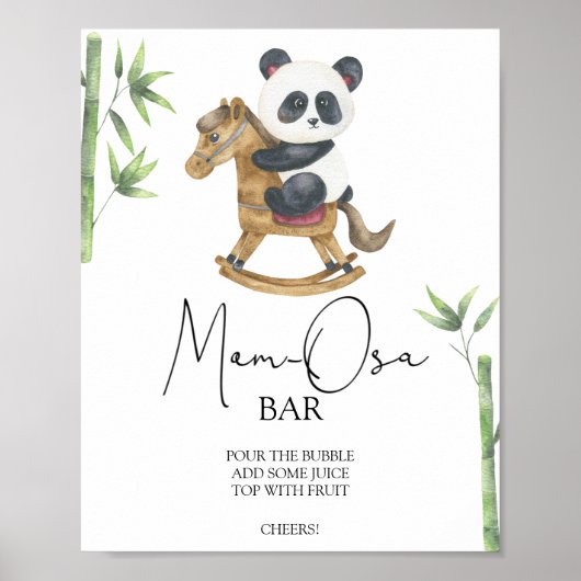 Panda Beer Momosa bar Poster (Voorkant)