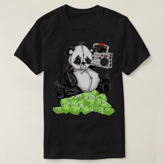Panda Beer Money T-shirt (Design voorkant)