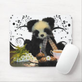 Panda Beer Mousepad Mousemat, met thee en koekjes Muismat (Met muis)