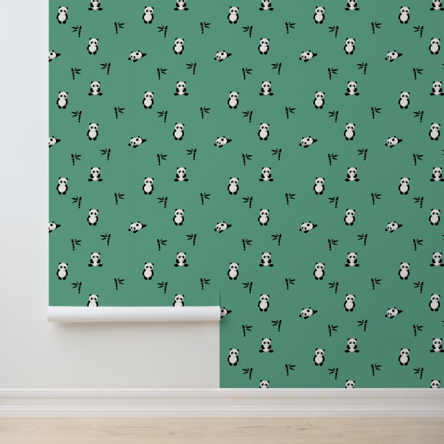 PANDA BEER NAADLOOS AFDRUKKEN BEHANG (Applicatie)