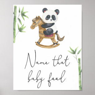 Panda beer - Noem dat baby eten Poster
