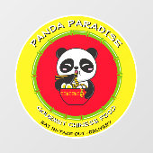 Panda Beer Noodles Chinese Restaurant aanpassen Raamsticker (Vel)