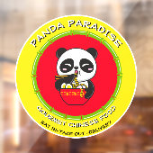 Panda Beer Noodles Chinese Restaurant aanpassen Raamsticker (Vel 2)