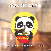 Panda Beer Noodles Chinese Restaurant aanpassen Raamsticker (Vel 2)