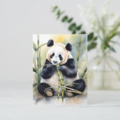 Panda Beer onderzoek D - Waterverven Feestdagenkaart (Staand voorkant)