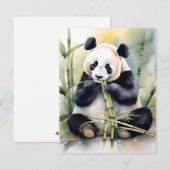 Panda Beer onderzoek D - Waterverven Feestdagenkaart (Voorkant / Achterkant)