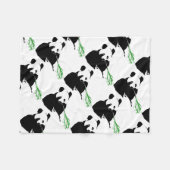 Panda Beer Ontwerp. Fleece Deken (Voorkant (Horizontaal))