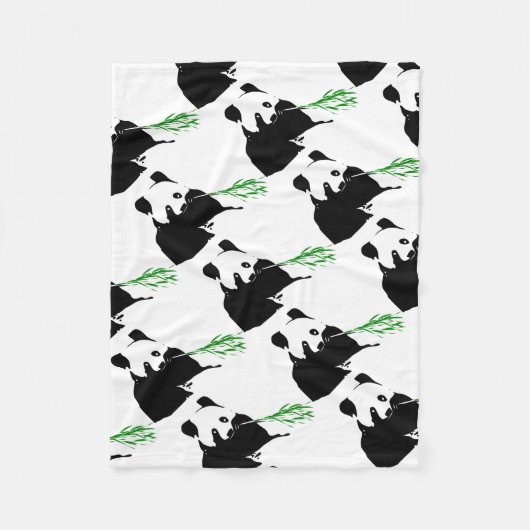 Panda Beer Ontwerp. Fleece Deken (Voorkant)
