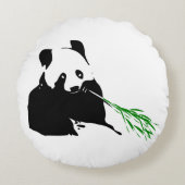 Panda Beer Ontwerp. Rond Kussen (Voorkant)