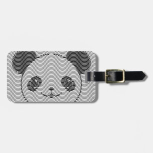 Panda-Beer op golflengte Bagagelabel