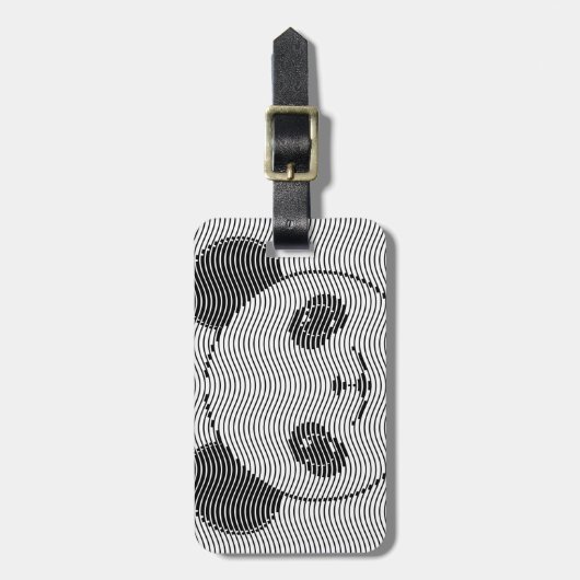 Panda-Beer op golflengte Bagagelabel (Voorkant verticaal)