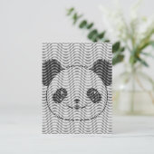 Panda-Beer op golflengte Briefkaart (Staand voorkant)