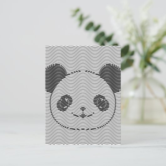 Panda-Beer op golflengte Briefkaart (Staand voorkant)