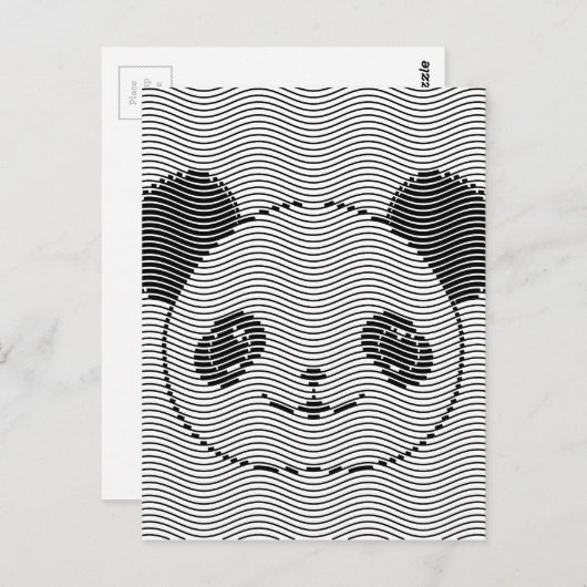 Panda-Beer op golflengte Briefkaart (Voorkant / Achterkant)