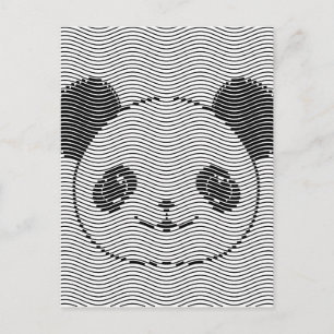 Panda-Beer op golflengte Briefkaart