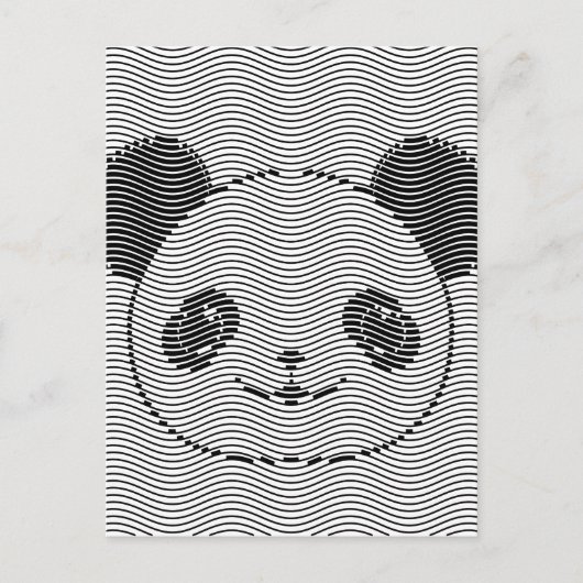 Panda-Beer op golflengte Briefkaart (Voorkant)