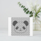 Panda-Beer op golflengte Briefkaart (Staand voorkant)