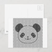 Panda-Beer op golflengte Briefkaart (Voorkant / Achterkant)