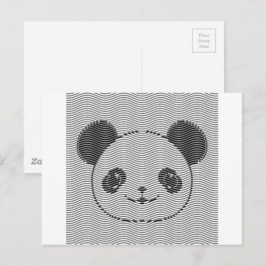 Panda-Beer op golflengte Briefkaart (Voorkant / Achterkant)