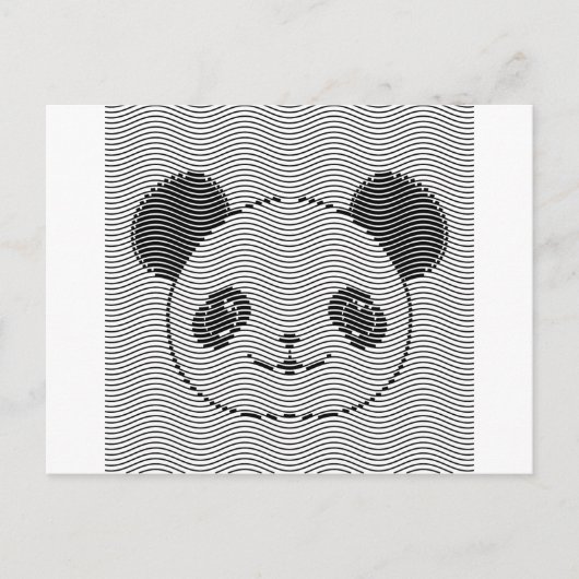 Panda-Beer op golflengte Briefkaart (Voorkant)