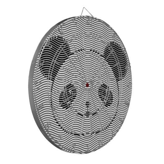 Panda-Beer op golflengte Dartbord (Voorkant Links)