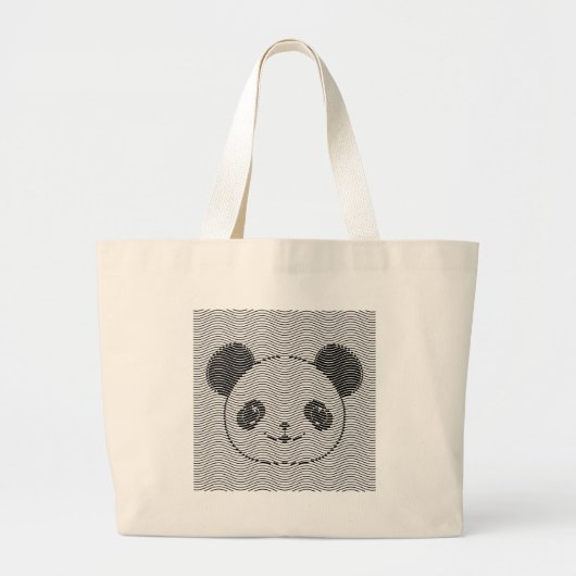 Panda-Beer op golflengte Grote Tote Bag (Voorkant)