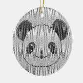 Panda-Beer op golflengte Keramisch Ornament (Links)