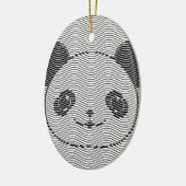Panda-Beer op golflengte Keramisch Ornament (Links)