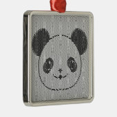Panda-Beer op golflengte Metalen Ornament (Rechts)