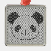 Panda-Beer op golflengte Metalen Ornament (Voorkant)