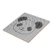 Panda-Beer op golflengte Tegeltje (Zijkant)