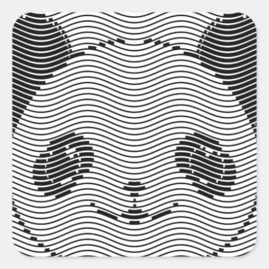 Panda-Beer op golflengte Vierkante Sticker (Voorkant)