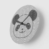 Panda-Beer op golfpatroon Ronde Klok (Hoek)