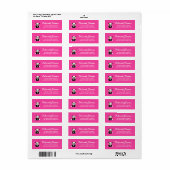 Panda beer op roze etiket (Full Sheet)