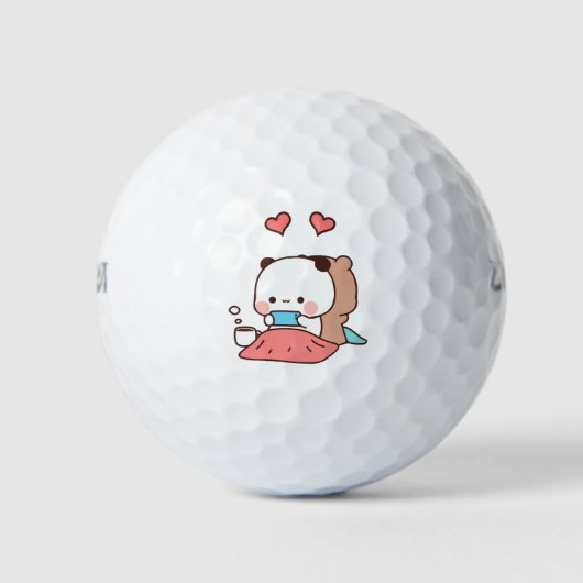 Panda beer paar, Schattigee bubu en dudu knuffels Golfballen (Voorkant)