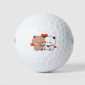 Panda beer paar, Schattigee bubu en dudu knuffels  Golfballen (Voorkant)