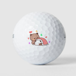 Panda beer paar, Schattigee bubu en dudu knuffels  Golfballen