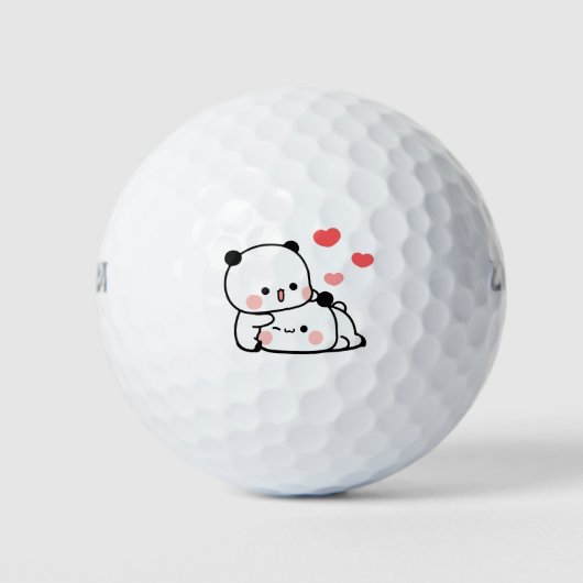 Panda beer paar, Schattigee bubu en dudu knuffels  Golfballen (Voorkant)