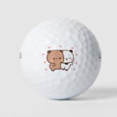 Panda beer paar, Schattigee bubu en dudu knuffels  Golfballen (Voorkant)