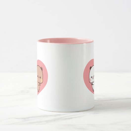 Panda beer paar, Schattigee bubu en dudu knuffels  Mok (Midden)