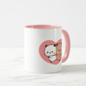 Panda beer paar, Schattigee bubu en dudu knuffels  Mok (Voorkant rechts)