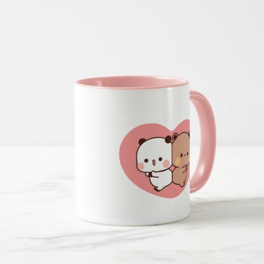 Panda beer paar, Schattigee bubu en dudu knuffels  Mok (Voorkant rechts)