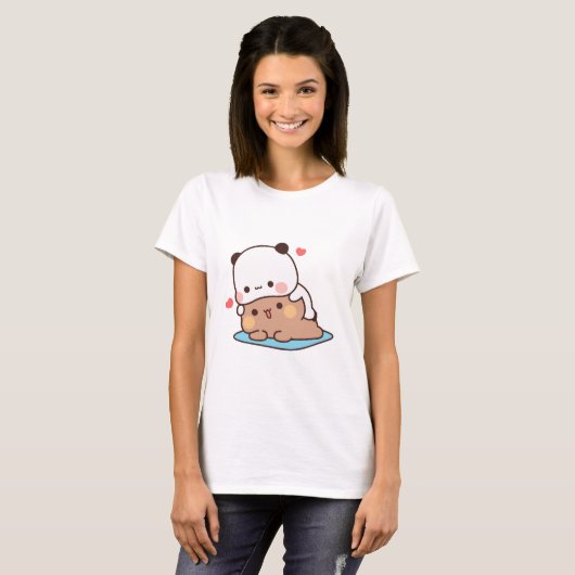 Panda beer paar, Schattigee bubu en dudu knuffels  T-shirt (Voorkant volledig)