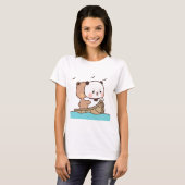 Panda beer paar, Schattigee bubu en dudu knuffels T-shirt (Voorkant volledig)