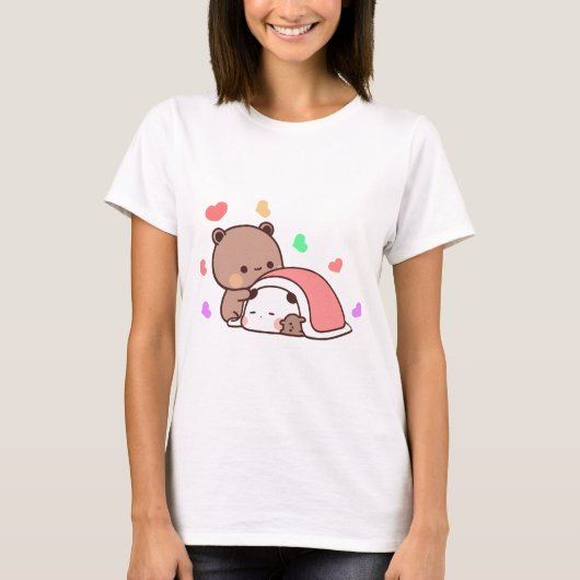 Panda beer paar, Schattigee bubu en dudu knuffels T-shirt (Voorkant)