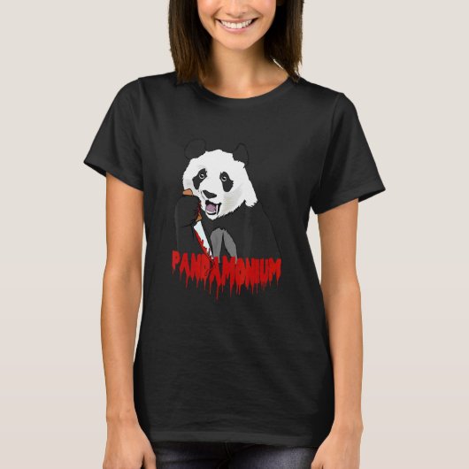 Panda Beer Pandamonium Moorddadige Panda T-shirt (Voorkant)