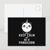 Panda Beer Pandicorn Keep Calm Funny Gift Idee Briefkaart (Voorkant / Achterkant)