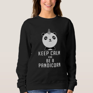 Panda Beer Pandicorn Keep Calm Funny Gift Idee Trui